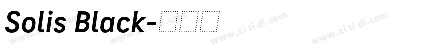 Solis Black字体转换